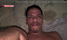 Muscular Stud Bends Over Submissive Guy for Deep Anal Pounding in Homemade Clip.