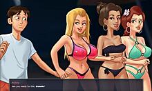 Group party with girlfriend and friends in Summertime Saga anime, big tits and monster cocks everywhere 😏