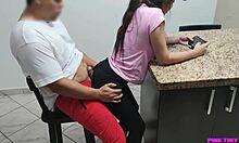 My Cute Stepdaughter Wants to Play on My Lap!