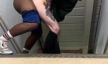 sentando no negao na escada de emergencia ate leitar, amateurs gay creampie anal