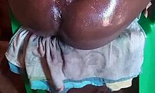 Massive black oiled cock explodes in unique solo pose. Watch this homemade fetish action now.