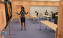 Why does Mrs. Cooper, the milf teacher, want John to visit her at home instead of talking at college?