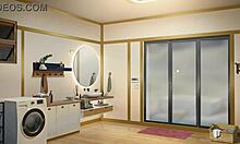 Summer clover caught half naked in harem game 😳