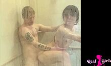 Gorgeous Teen Megan Marx Plays With Toys In Shower