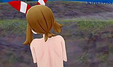 Misty Kasumi and May Haruka in intense Pokemon POV hentai