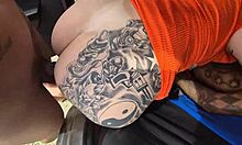 Friends Stop Car On Road For Group Fun