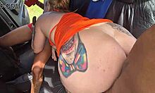 Friends Stop Car On Road For Group Fun