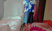 Sissy Crossdresser in Sexy Dress Shows Big Ass White Gay Boy Lady Model