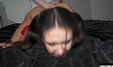 Her First Threesome Turned Into All-Night Fucking with Two Guys