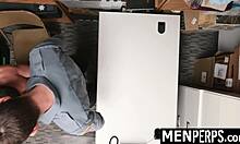 Damn! Young Thief Punished Hard by Gay Security Guard!