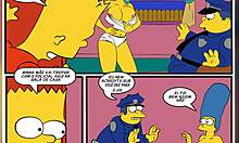 damn, simpsons parody cartoon sex with the cop is wild