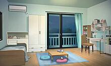 夏日三叶草后宫动漫游戏第10集，在可爱棕发女孩脸上射两次