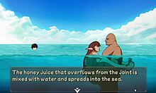 Hentai game NTR Rice part 6 friend banged on beach