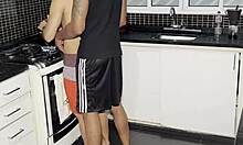 Novinho Takes Big Black Cock During Coffee Break