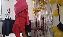 so, this indian woman celebrated her birthday wild, her dark vagina super dry