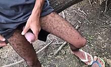 Black Couple Fucks Outdoors With Monster Cock