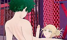 Himiko Toga, Momo, and Izuku in wild 3D hentai action