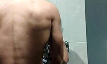 Guy stared at me in gym, took him to bathroom for action