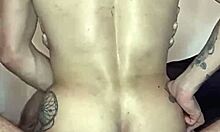 Amateur Gay Men with Tattoos Cum in Each Other's Asses Using Monster Cocks.