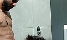 Guy stared at me in gym, took him to bathroom for action