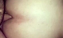 eating chubby girlfriend's pussy and cumming inside her