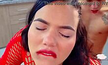 Yo, this young amateur couple gets wild with rough morning sex in their kitchen. Savannah Watson kills it!