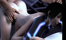 yo, check this big boob maid with her boss in 3d hentai!