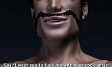 yo, check this big boob maid with her boss in 3d hentai!