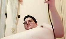Insane gay porn with extreme inflatable plug and self-fist in chubby ass
