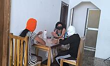 My best friend bet on a game of 31 and ended up losing her dignity poor whore now she has to fuck the winner