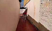 Fucking outdoors in public street with my stepbrother, I'm so horny!