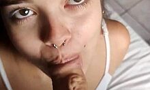 lunah blanc moans while deepthroating and riding my big cock