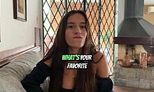 raw first casting pov blowjob with busty brazilian teen