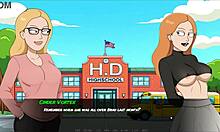 In portal porn demoniums parody hentai game episode 6, cute teen student feels overwhelming emotions when caught fucking in class with creampie and squirting