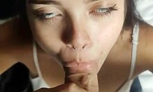 lunah blanc moans while deepthroating and riding my big cock