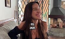 raw first casting pov blowjob with busty brazilian teen