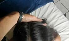 lunah blanc moans while deepthroating and riding my big cock