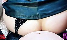 She says, 'Fuck me on the balcony, daddy, even if someone sees!' with risky public sex