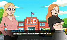 In portal porn demoniums parody hentai game episode 6, cute teen student feels overwhelming emotions when caught fucking in class with creampie and squirting