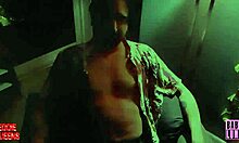 She says, 'Fuck me on the balcony, daddy, even if someone sees!' with risky public sex