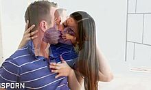 Young Couple with Sexy Czech Brunette Teen Enjoys Sensual Sex