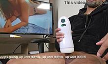 i jerk my big cock with a toy for intense pleasure. it feels so damn good every time.