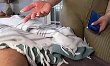 my hot stepmom caught me jerking on her nudes, then helped