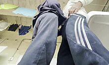 Hot Wife Catches Neighbor in Laundry Room, Swallows His Load! 😏