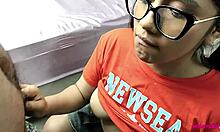 Llevé a mi departamento a chiquilla huachana con look de chilindrina para follar