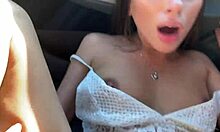 beautiful latina squirter fucked in uber, driver gets soaked