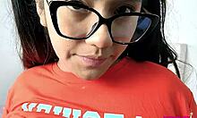 Llevé a mi departamento a chiquilla huachana con look de chilindrina para follar