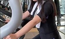 Japanese girl on diet enjoys hotel relaxation