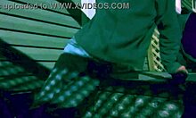 Time Lapse Of Skinny Amateur Stretching Ass And Legs Against Steps At Night.