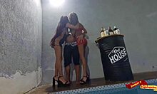 live sex at pool party with anal assfucking